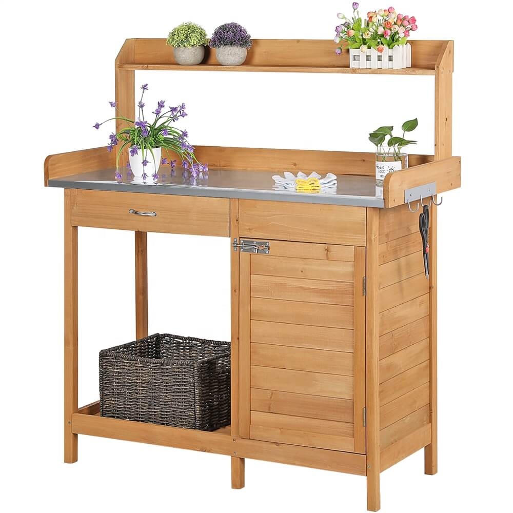 Outdoor Furniture Bench - Outdoor Home Use Solid Wood Potting