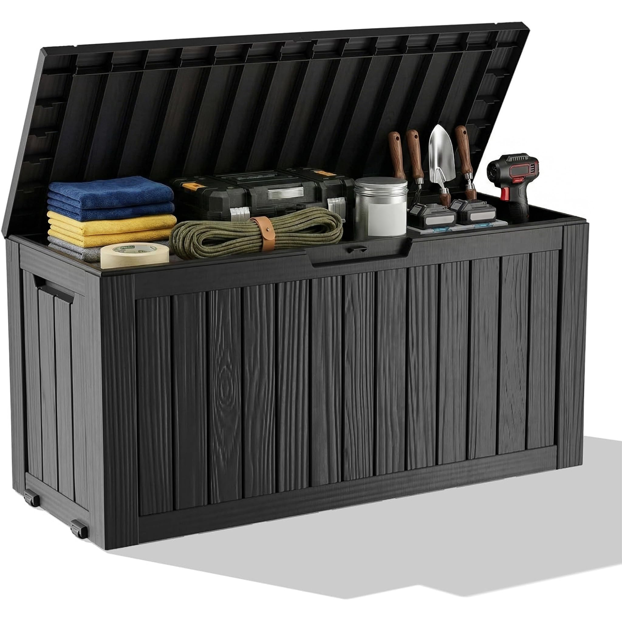 Outdoor Furniture Bench - Outdoor Waterproof Resin Storage Deck Box
