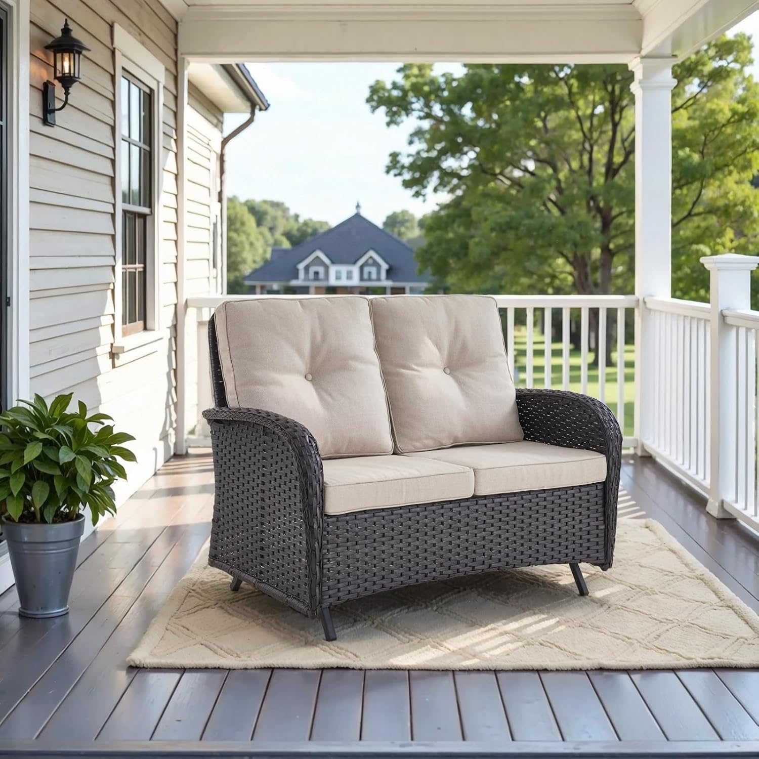 Outdoor Furniture Bench - Outdoor Glider Bench Patio Loveseat -
