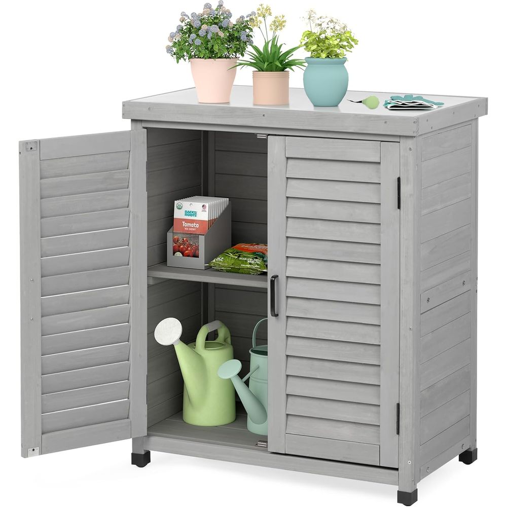 Outdoor Storage Cabinet & Pott - Outdoor Furniture Bench review and price