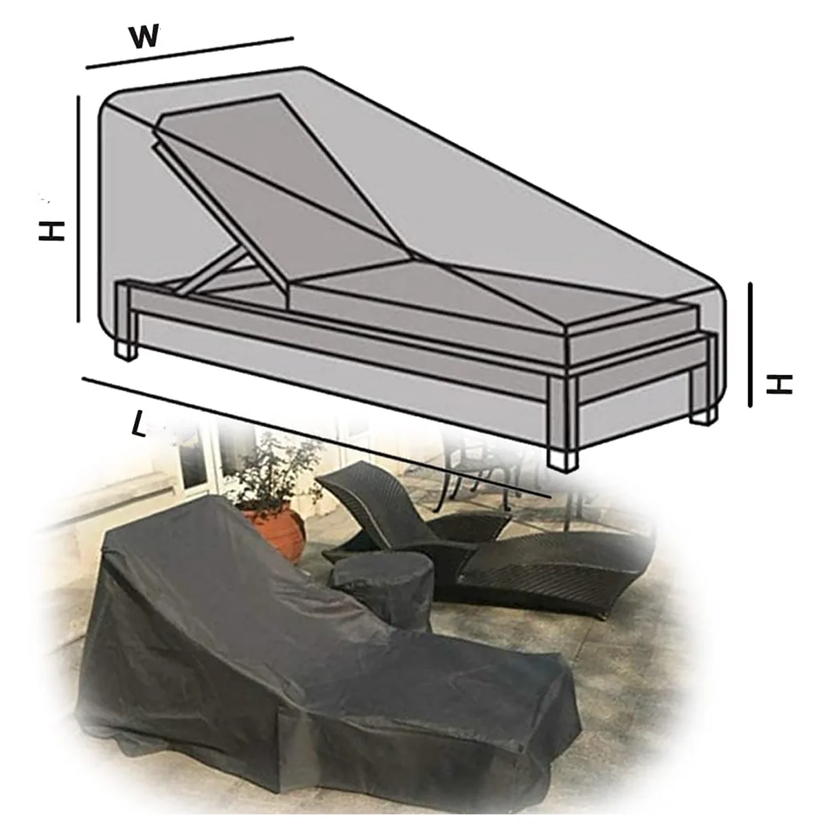 Oxford Fabric Sunlounger Cover - Outdoor Furniture Fabric review and price