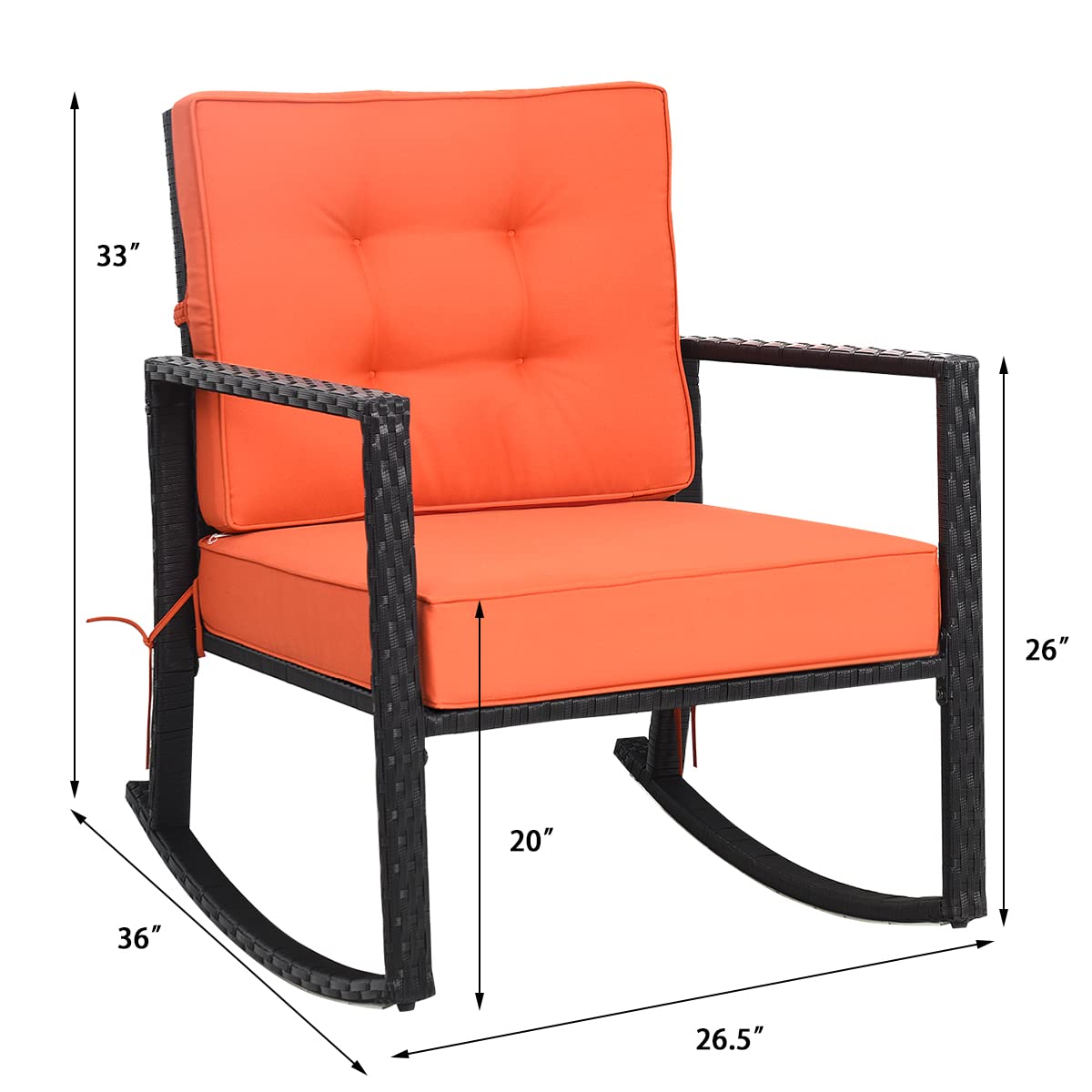 Wicker Rocking Chair, Outdoor  - Outdoor Furniture Rocking Chair review and price