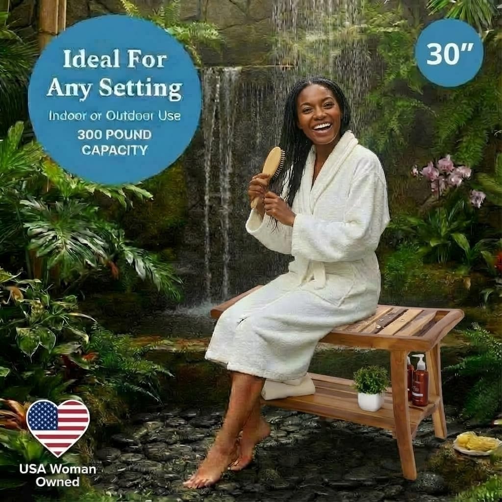 Teak Shower Bench Spa Bath Sho - Outdoor Furniture Bench review and price
