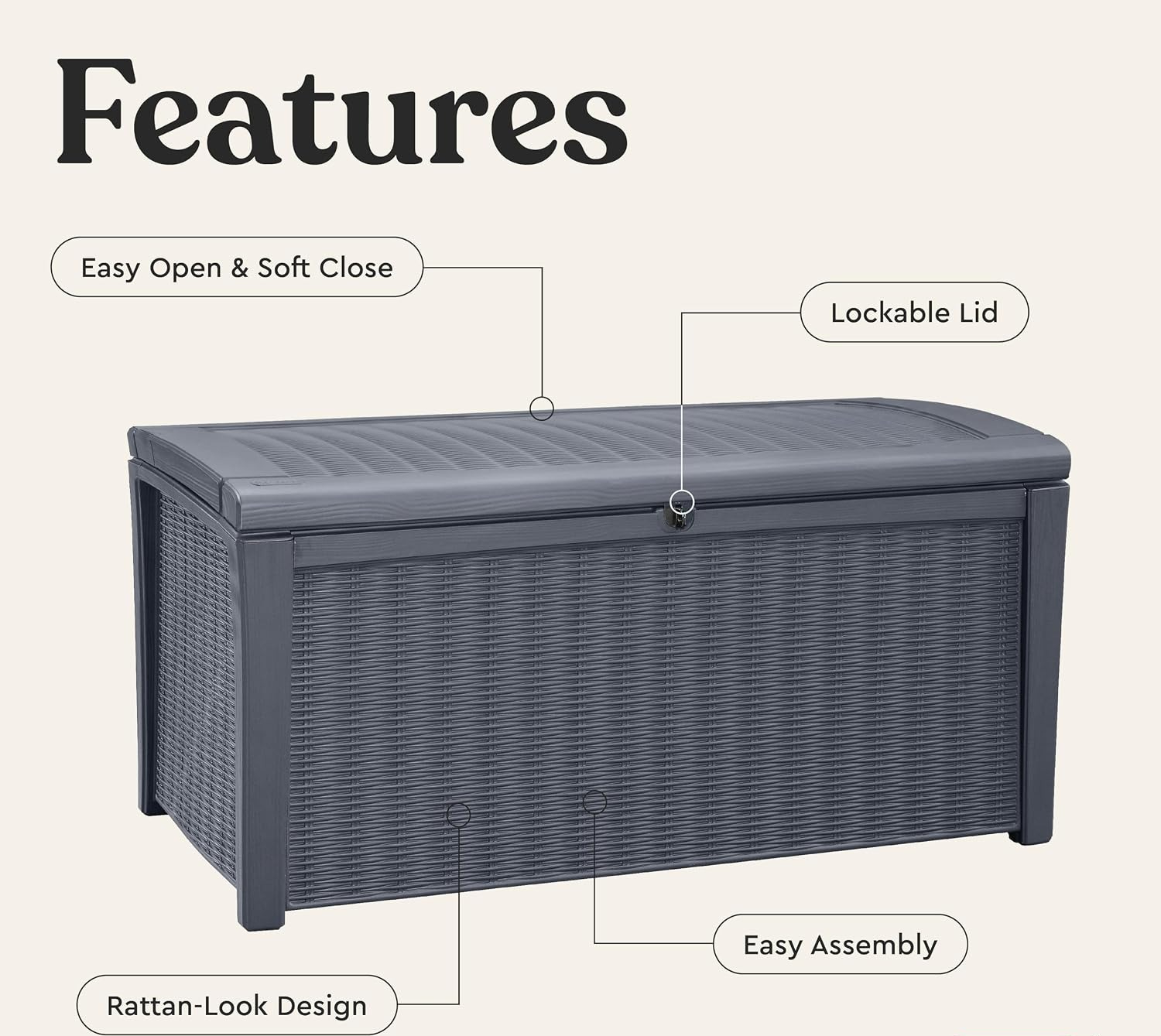 110 Gallon Outdoor Storage Dec - Outdoor Furniture Bench review and price