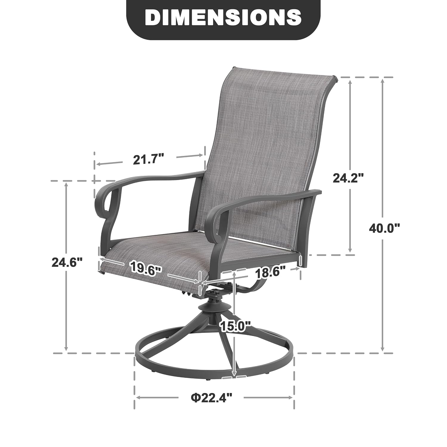 2-Piece Patio Swivel Dining Ch - Outdoor Furniture Rocking Chair review and price