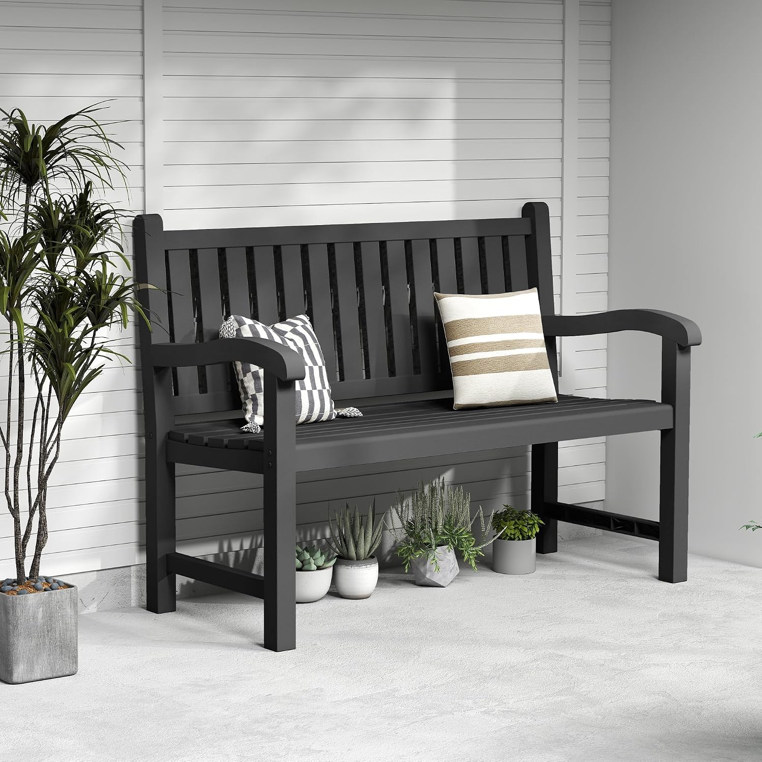 Outdoor Bench 2-Person Resin P - Outdoor Furniture Bench review and price